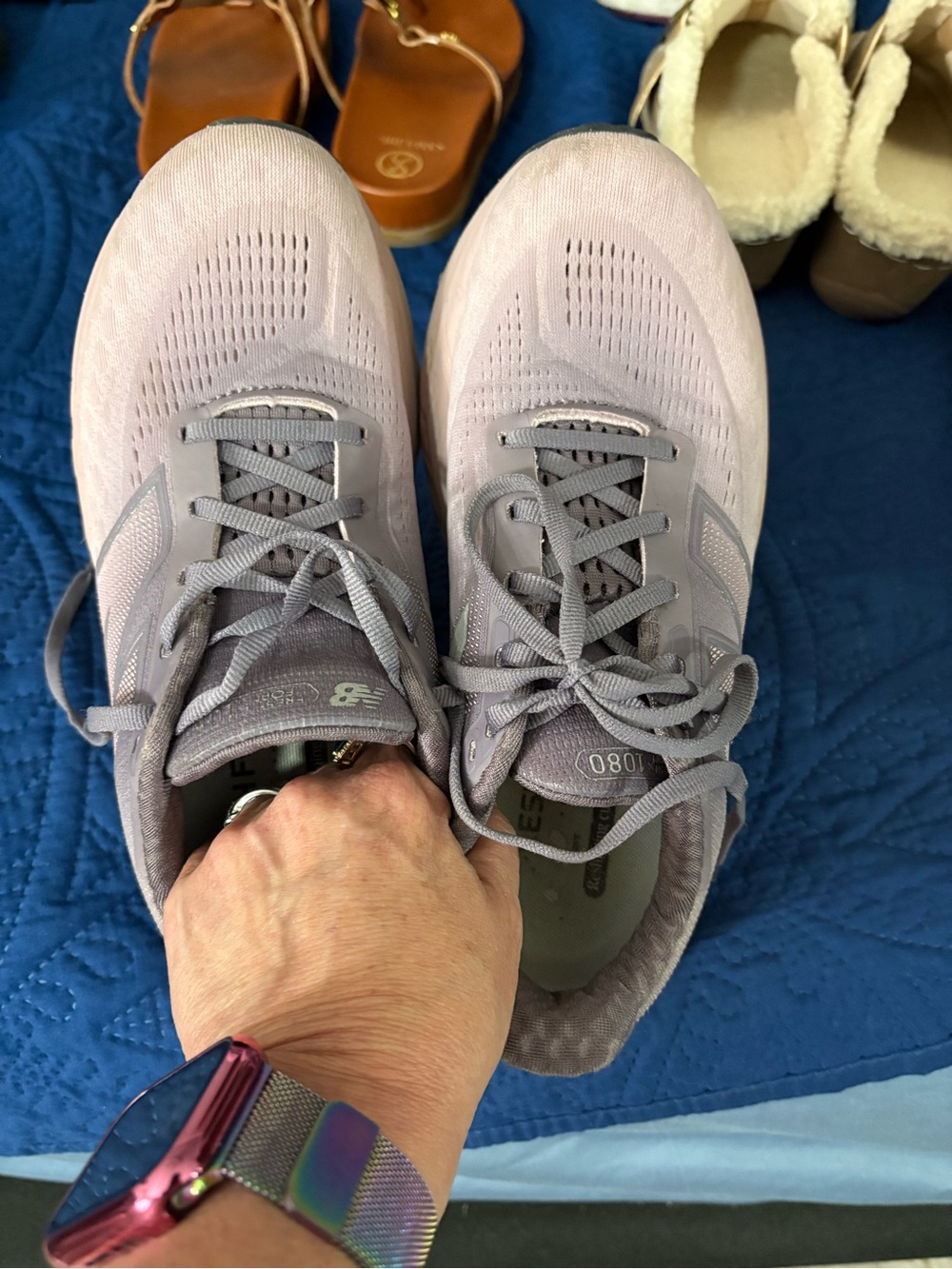 New Balance Women's Sneakers in Light Lavender and Gray